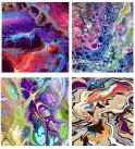 The image for $45 Fluid Art: Learn acrylic pouring & create 2 paintings. Choose your own colors 7-8:30pm