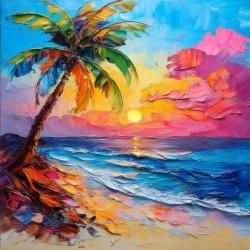 The image for $35 Ocean Landacape-choose your own colors 2:30-4:30pm