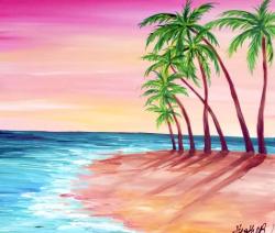 The image for $35 NEW Beach Landscape -choose your own colors 2:30-4:30pm