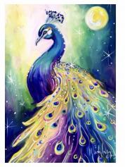 The image for $35 NEW Peacock -choose your own colors 7-8:30pm