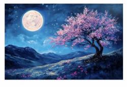 The image for $35 NEW Cherry Blossom Landscape-choose your own colors 7:00-8:30pm