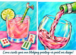 The image for $40 NEW Come create your own MAHJONG painting or paint our design -choose your own colors 7-8:30pm