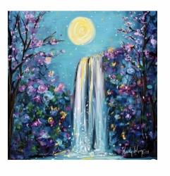 The image for $35 NEW Waterfall Landscape-choose your own colors 7-8:30pm