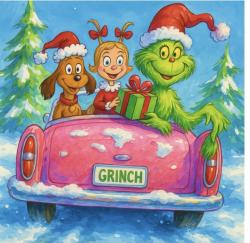 The image for $35 NEW Grinch -choose your own colors 7-8:30pm