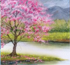 The image for $35 Spring Landscape-choose your own colors 7-9pm