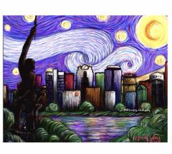 The image for $35 Starry Night Birmingham-choose your own colors 7:00-9:00pm