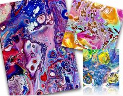 The image for $45 Fluid Art: Learn acrylic pouring & create 2 paintings. Choose your own colors 6-7:30pm