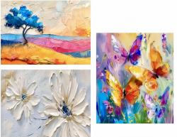 The image for $50 TEXTURED Painting-Learn how to create textured! -choose your colors 2:30-4:00pm