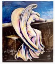 The image for $45 Guardian Angel- choose your own colors 2:30-5pm Large -18x24 canvas