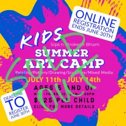 The image for KIDS ART CAMP-July 11-14th Art Camp Mon.-Thurs. 10:00am-3:30pm Click for details and to register